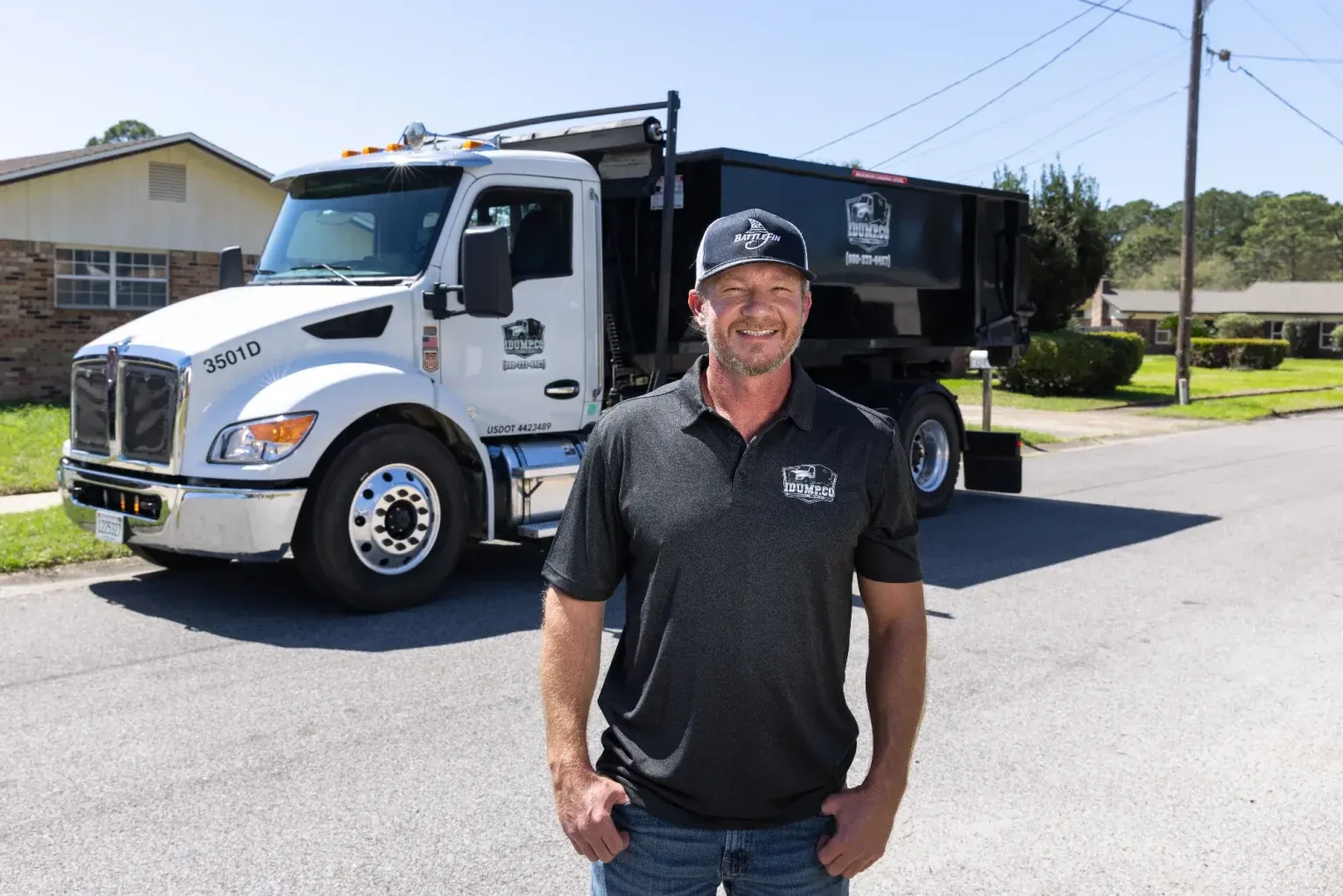 idumpco owner with truck